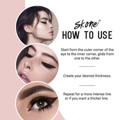 Skone perfect wing eyeliner pen tip creates sharp, fluttery lines