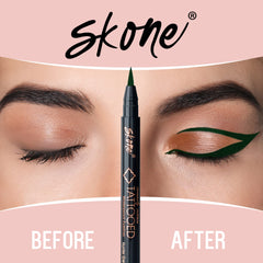 Skone precision wing eyeliner creates a sharp, controlled cat-eye