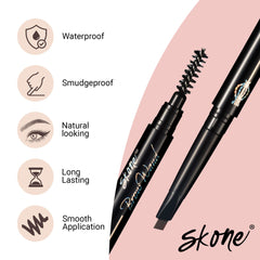 Skone waterproof eyebrow pencil wear test during workouts