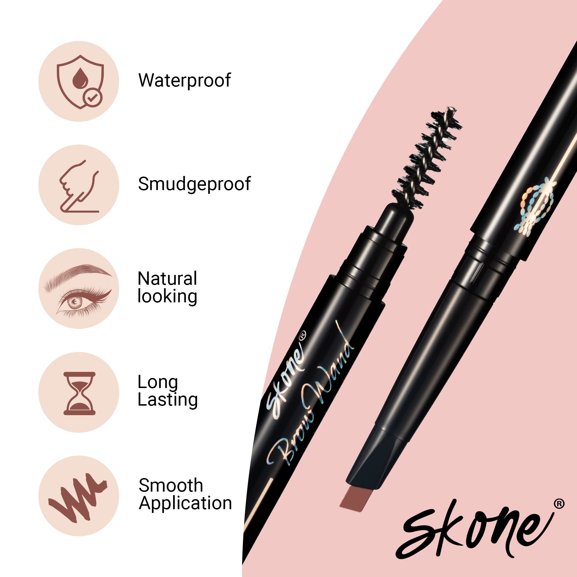 Waterproof eyebrow pencil designed to stay put through workouts.