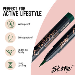 Skone waterproof liquid eyeliner pen stays put through workouts and water