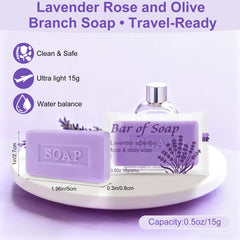Skourvut travel-size 15g soap bar compact for packing in luggage.