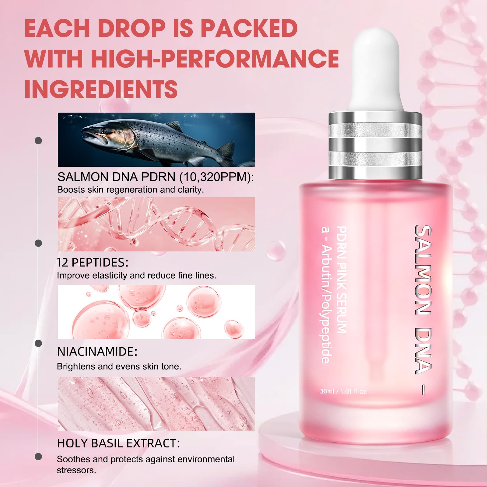 SKSOYT Pink Peptide 12 PDRN Serum after-application reveals a radiant glow