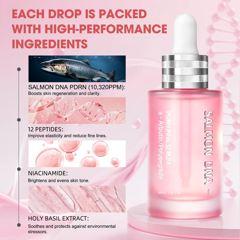 SKSOYT Pink Peptide 12 PDRN Serum after-application reveals a radiant glow