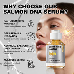 SKSOYT Salmon DNA Serum on the face for brighter, smoother texture