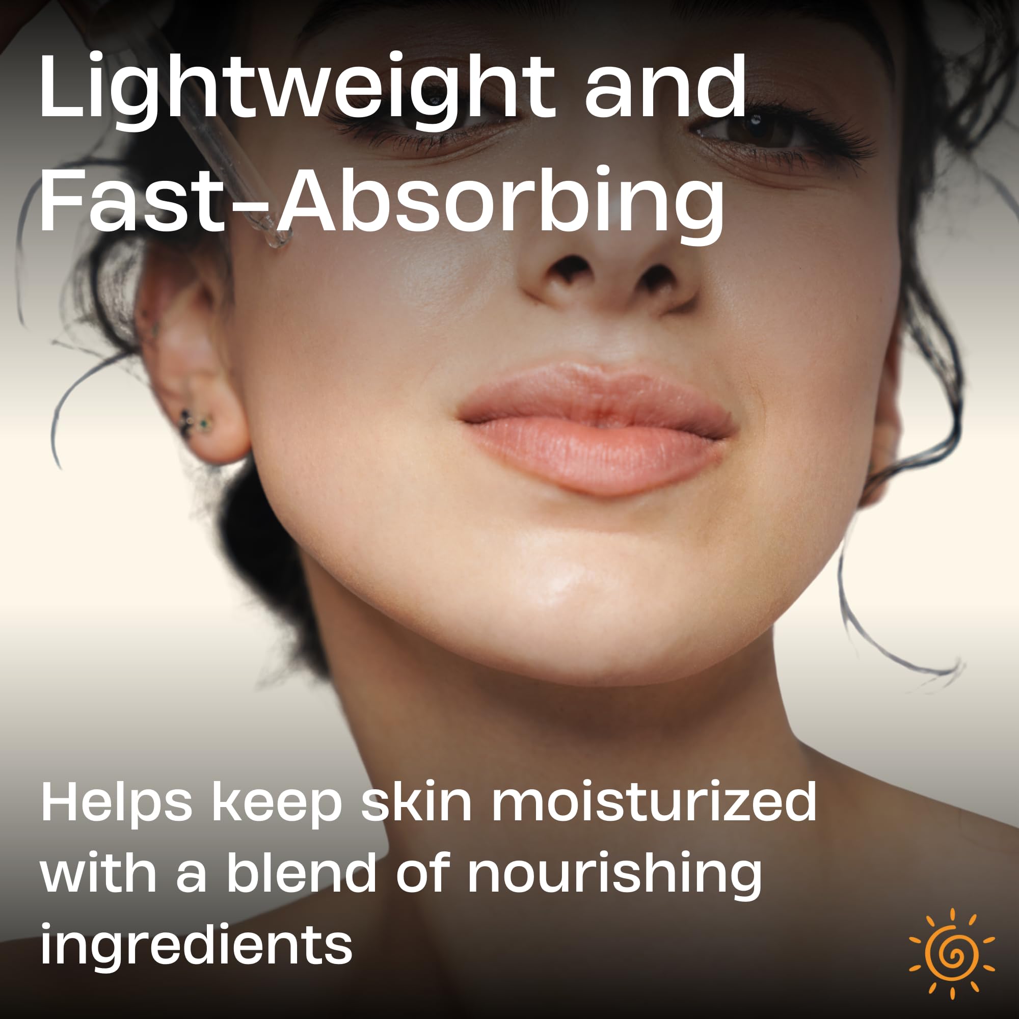 Sky and Sol 50ml bottle on surface showcasing compact, travel-friendly skincare.