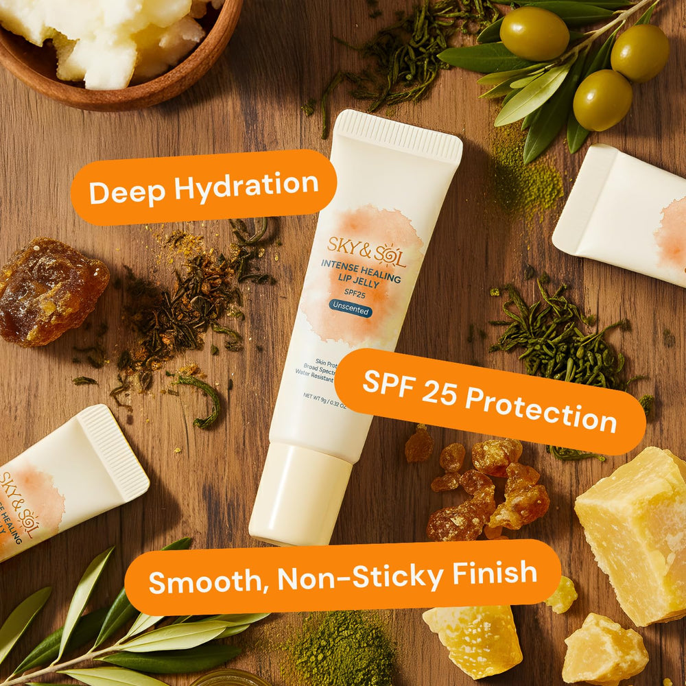 Sky and Sol Lip Jelly SPF25 water-resistant seal in product shot