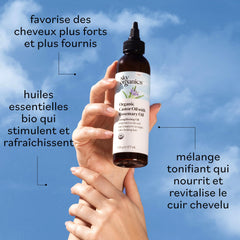 Sky Organics castor oil rosemary ingredients close-up shows natural blend