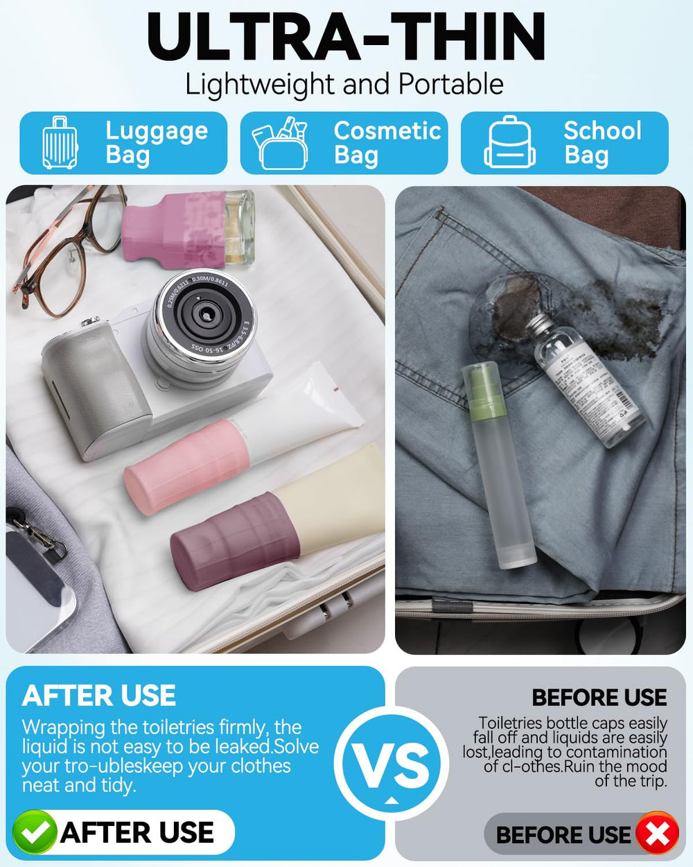 Skyconser colorful silicone sleeves in four colors for family travel