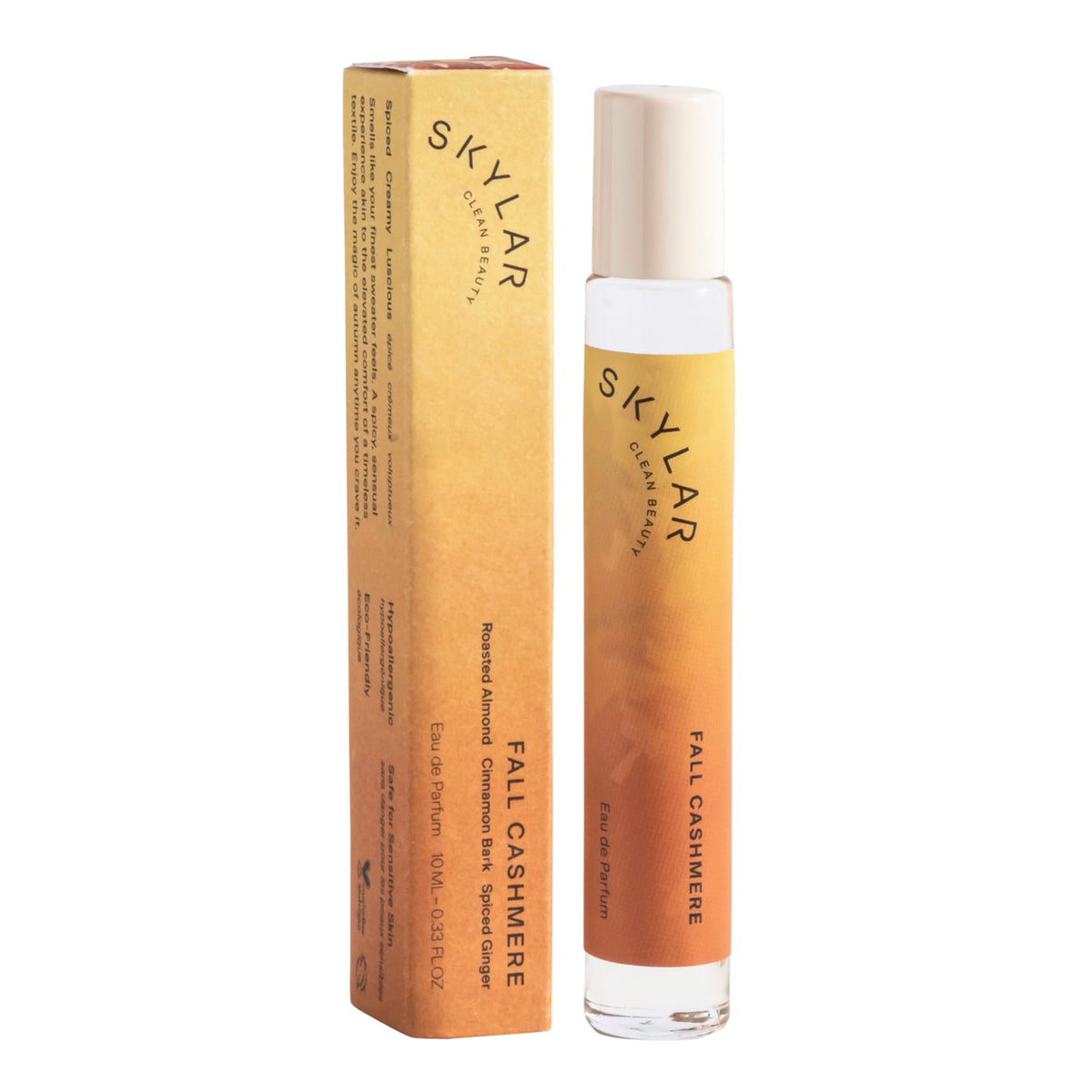 Skylar Fall Cashmere bottle on a warm autumn setting, ideal for cozy daily wear.