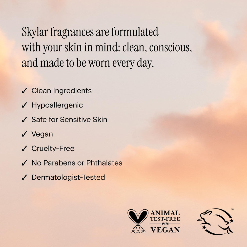 Skylar Vanilla Sky on skin demonstrates light fragrance without heaviness