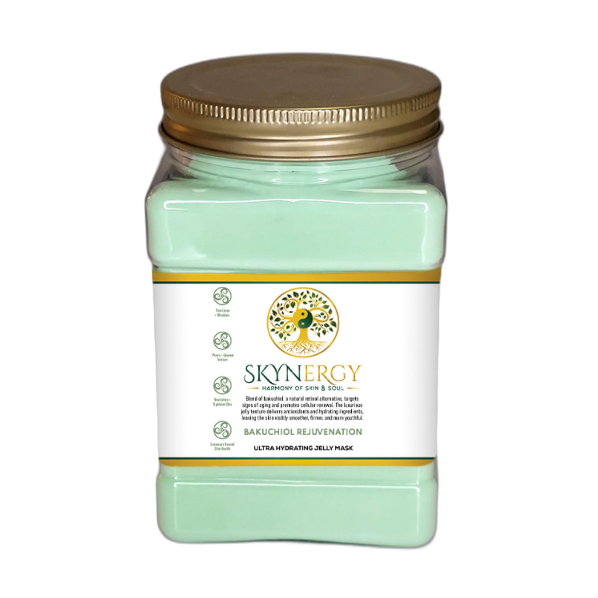 SKYNERGY Bakuchiol Rejuvenation Mask jar with jelly texture for radiant skin