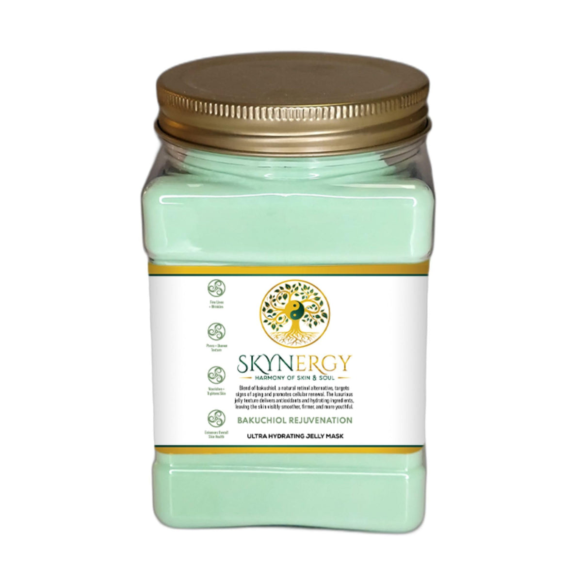 SKYNERGY Bakuchiol Rejuvenation Mask jar with jelly texture for radiant skin