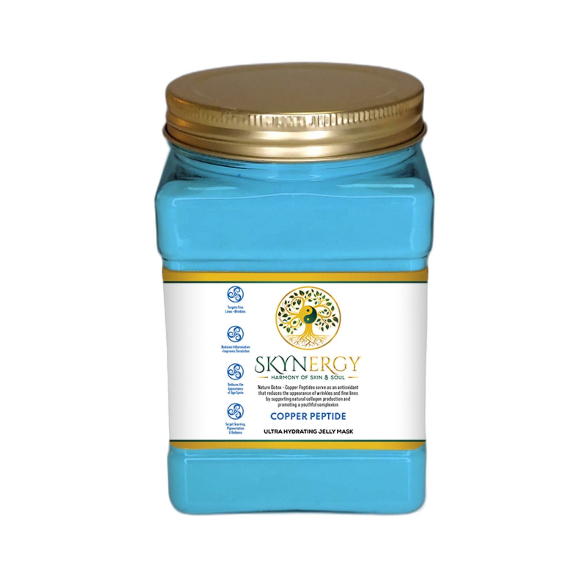 SKYNERGY Copper Peptide Jelly Mask packaging for at-home spa experience