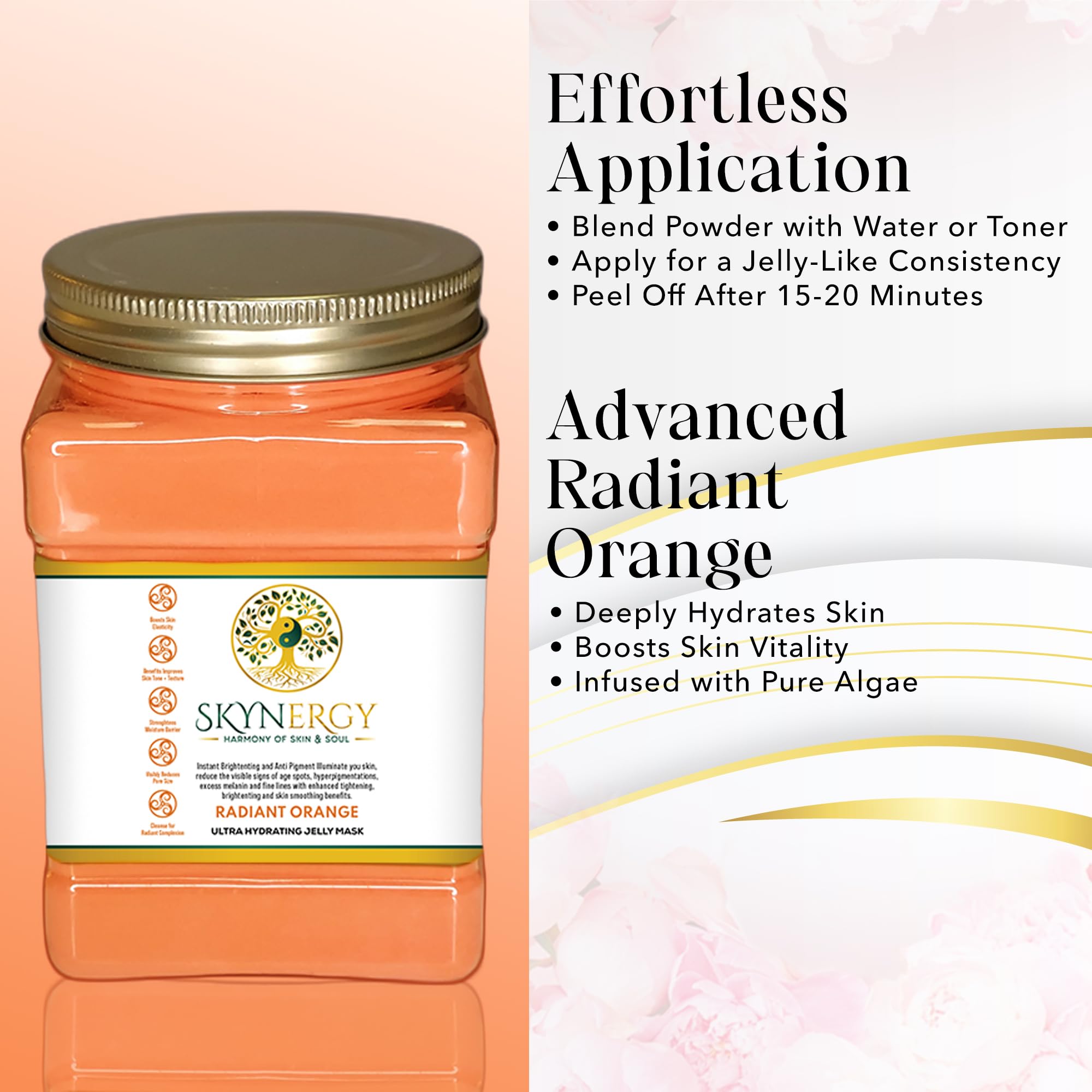 Skynergy Radiant Orange on a clean face for glow.