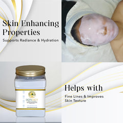 SKYNERGY Hyaluronic Acid Jelly Mask hydration promise visible on skin.
