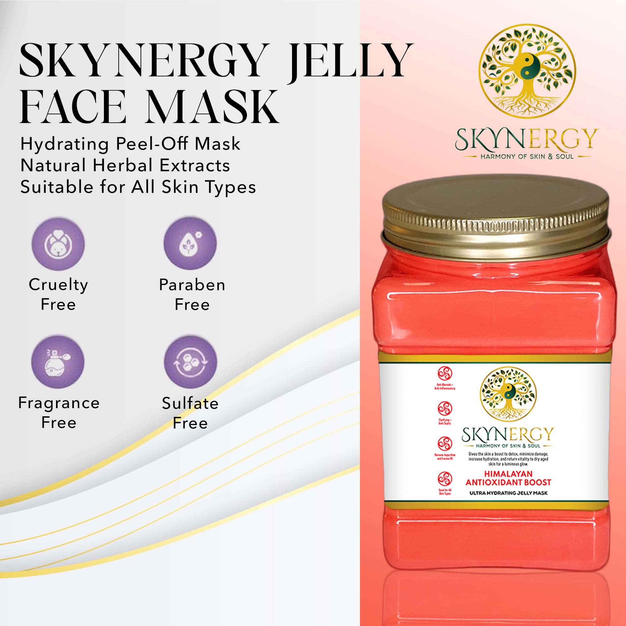 SKYNERGY HydroGlo jelly texture demonstrates even application for spa-like results.