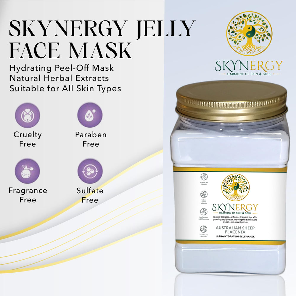 SKYNERGY Hydro Glo Peel-Off Mask being applied for a hydrating glow.