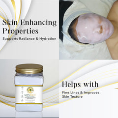 Professional-grade SKYNERGY mask used in at-home spa session.
