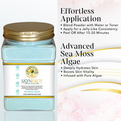SKYNERGY jelly mask peel-off action demonstrates easy removal.