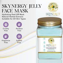 Close-up of SKYNERGY Sea Moss Algae Jelly Mask texture for hydration.