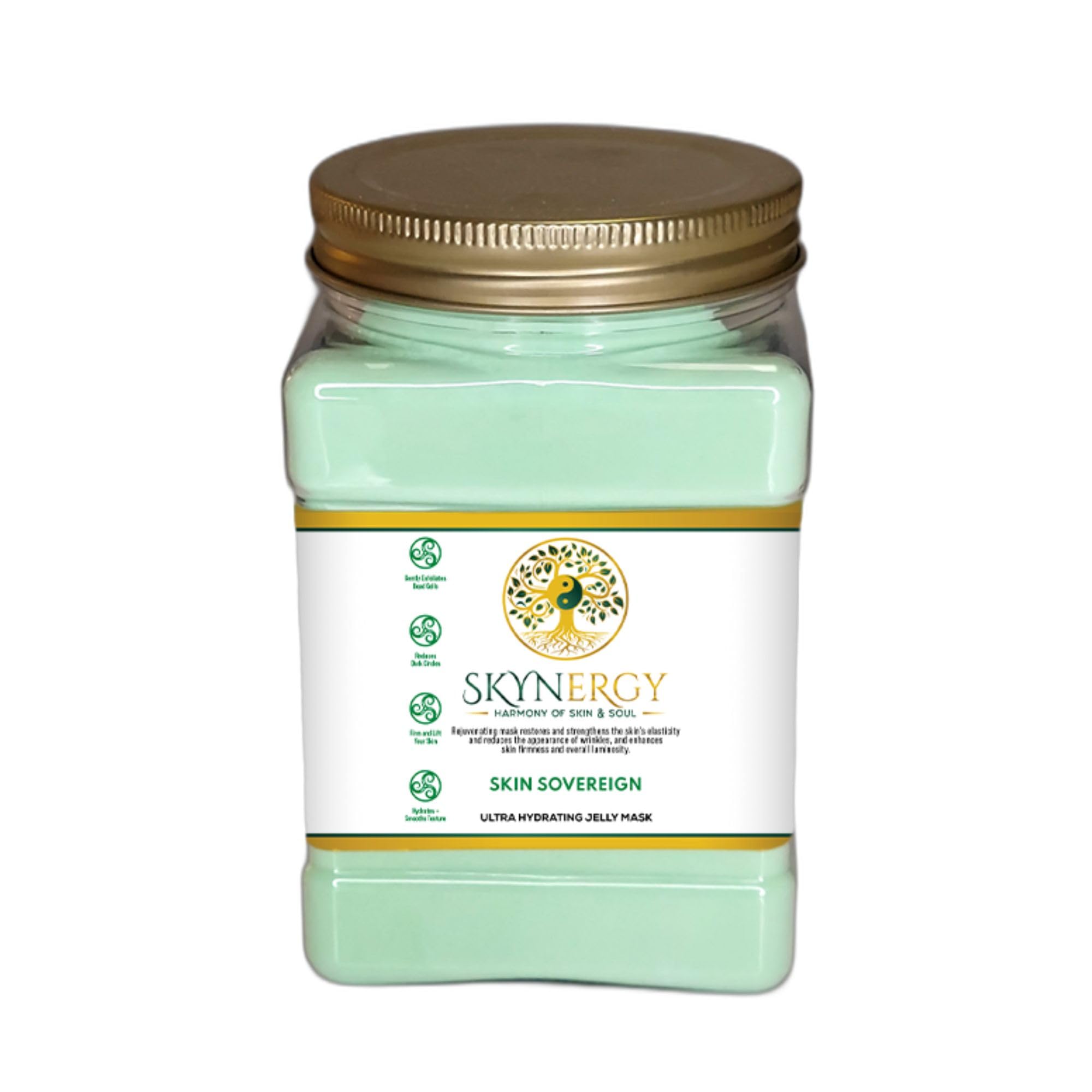 Skynergy Skin Sovereign jelly mask jar front view for radiant hydration.