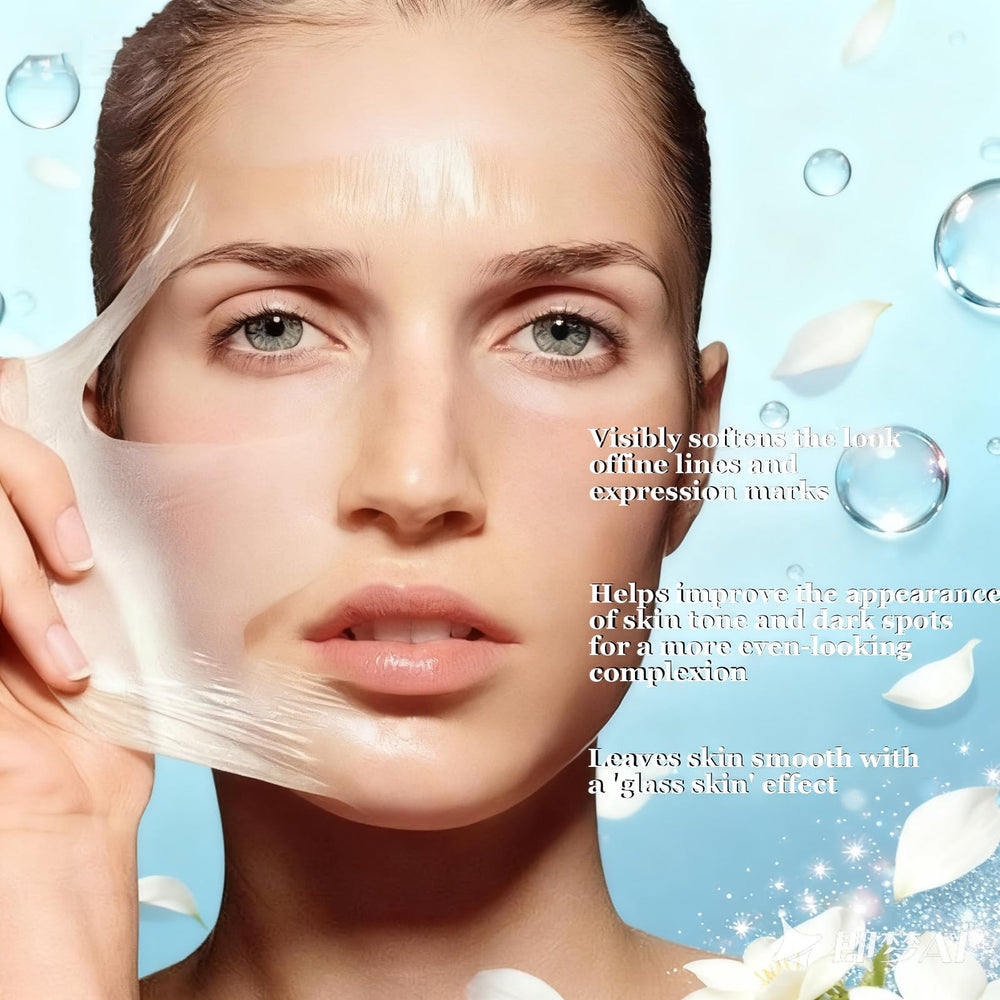 Skynflow collagen mask application brush demonstrates easy, even spread.