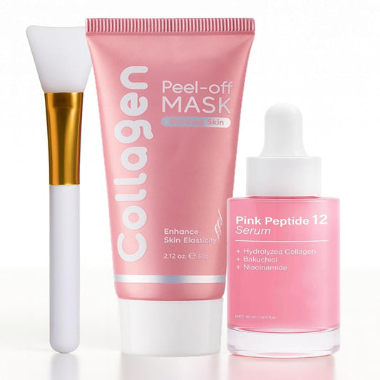Skynflow collagen mask packaging shown for overnight hydration boost