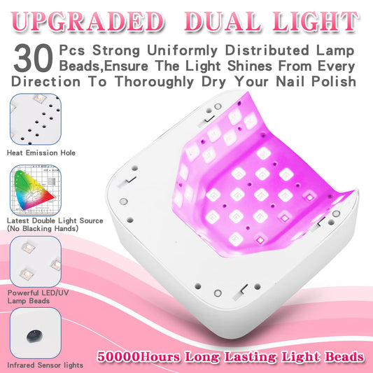 SKYUV LED touch screen display shown for easy timing and battery status