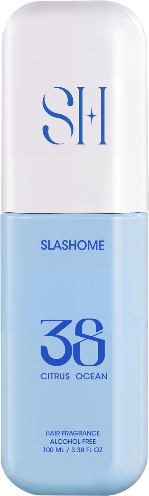 Slashome Citrus Ocean spray action on hair for a refreshing daily boost