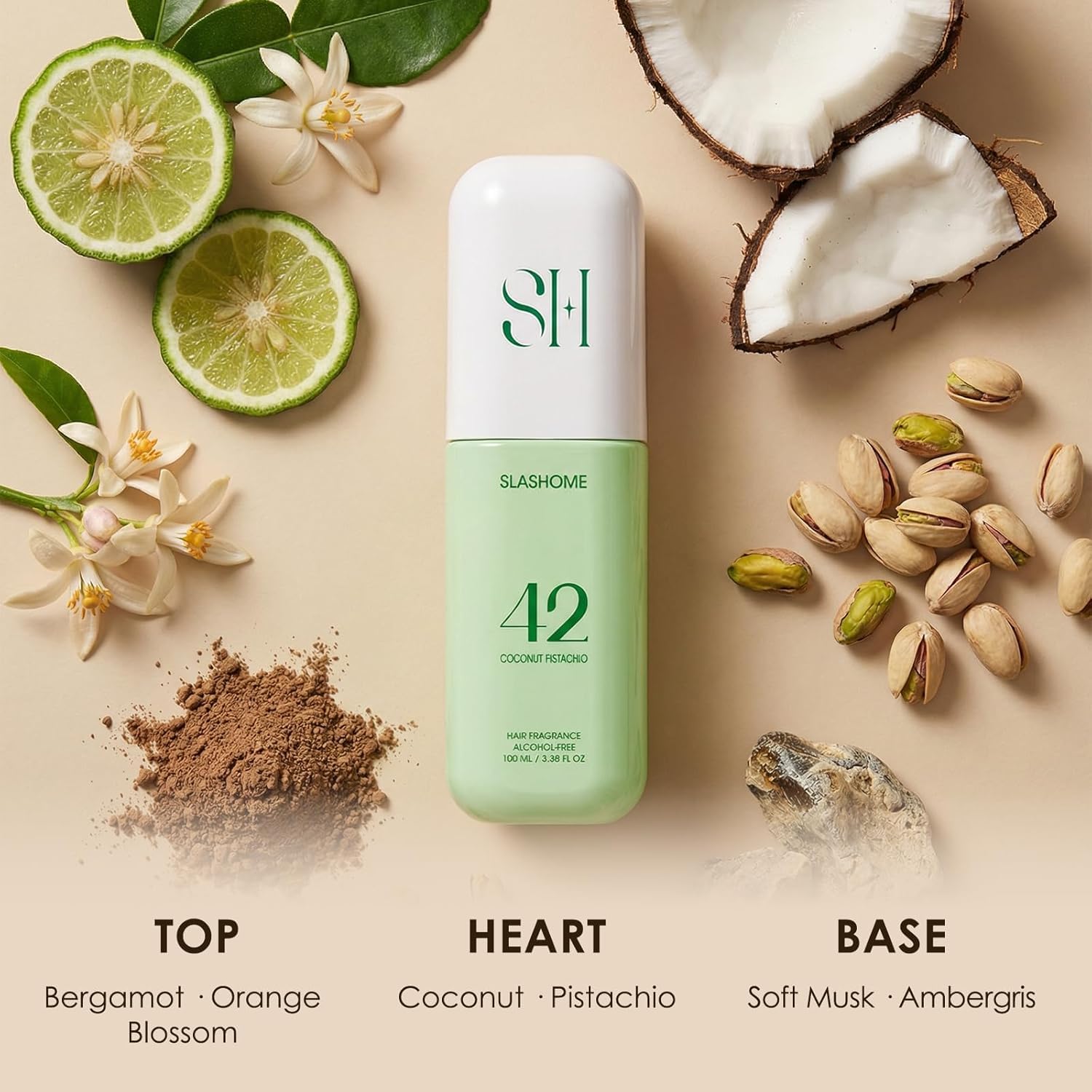 Slashome coconut pistachio travel-compact for on-the-go use