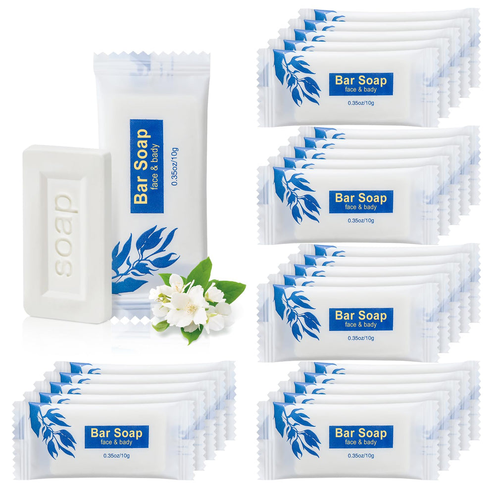 SLequipo mini soap bars bulk 200-pack for hotel amenities and guest sharing.