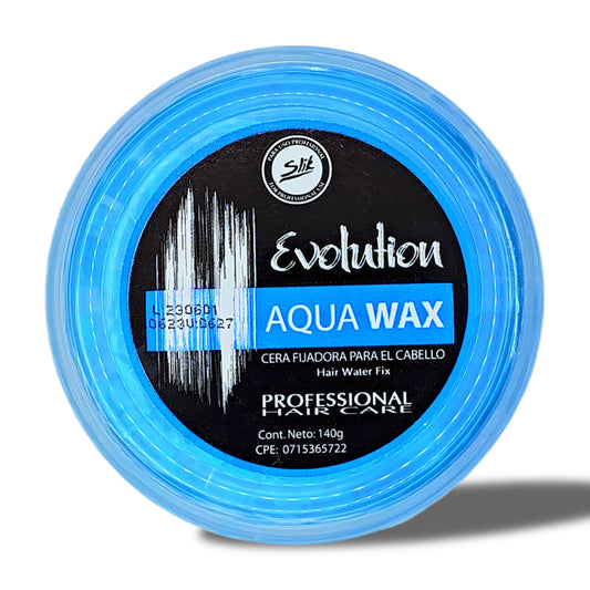 SLIK Aqua Wax jar front view showing strong hold for versatile styles.