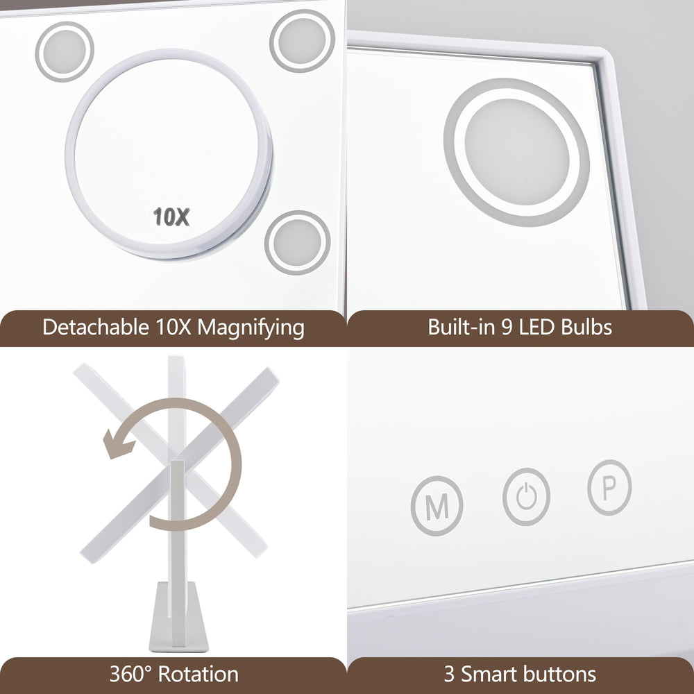 SLIMOON USB-C charger keeps the mirror ready for touch-ups anywhere