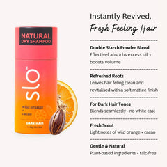 Slo user massaging the powder into hair for even blending.