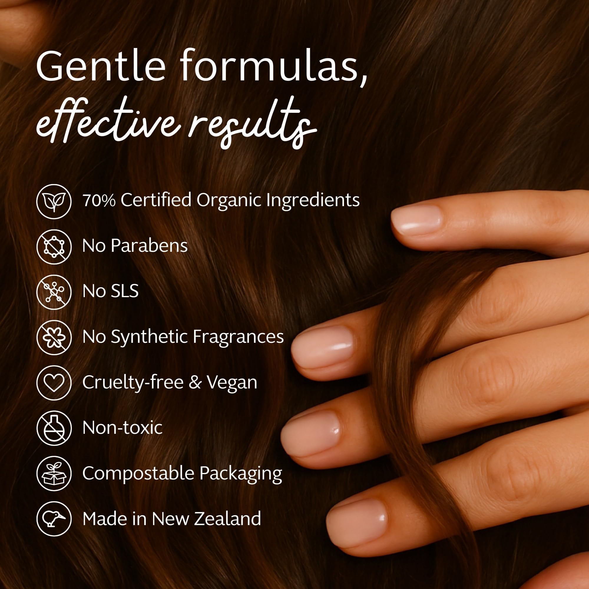 Slo organic ingredients label highlights plant-based formula.
