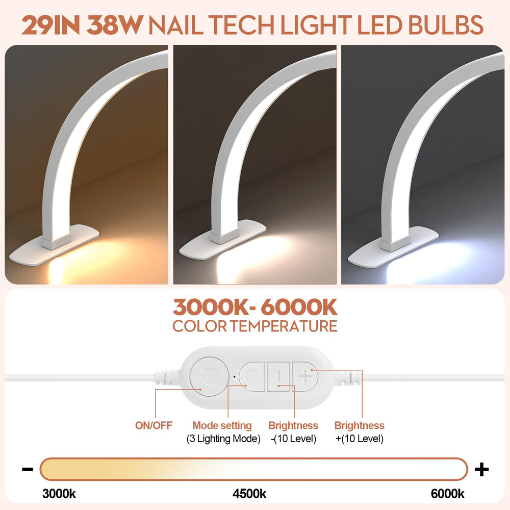 SLYFTE LED light offers three color temperatures and 364 LEDs for flexible nail-art lighting.