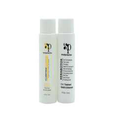 Smart Protection Kerabotos 2-in-1 application shown for even coverage and smoother hair