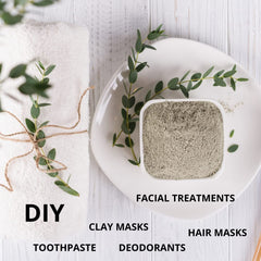 Homemade deodorant base with bentonite clay for gentle scent.