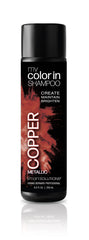 SMART SOLUTIONS My Color in Color Depositing Shampoo bottle pouring shows copper pigment deposition for vibrant color refresh