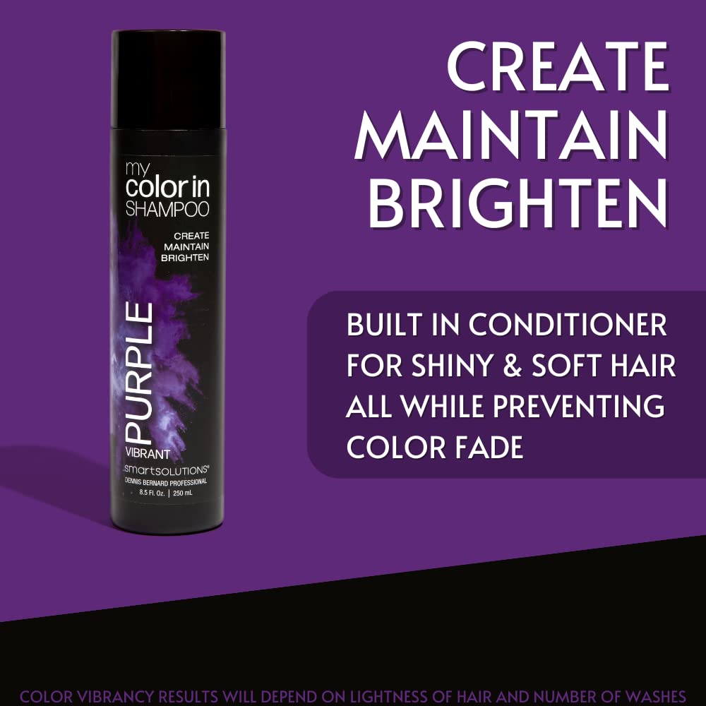 SMART SOLUTIONS My Color Depositing Shampoo purple foam reinforces color between washes.