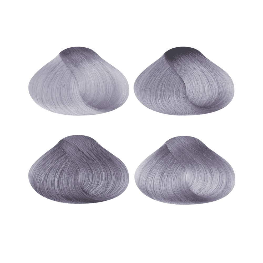 SMART SOLUTIONS My Color In Color Depositing Shampoo Metallic Silver application demonstrates even pigment
