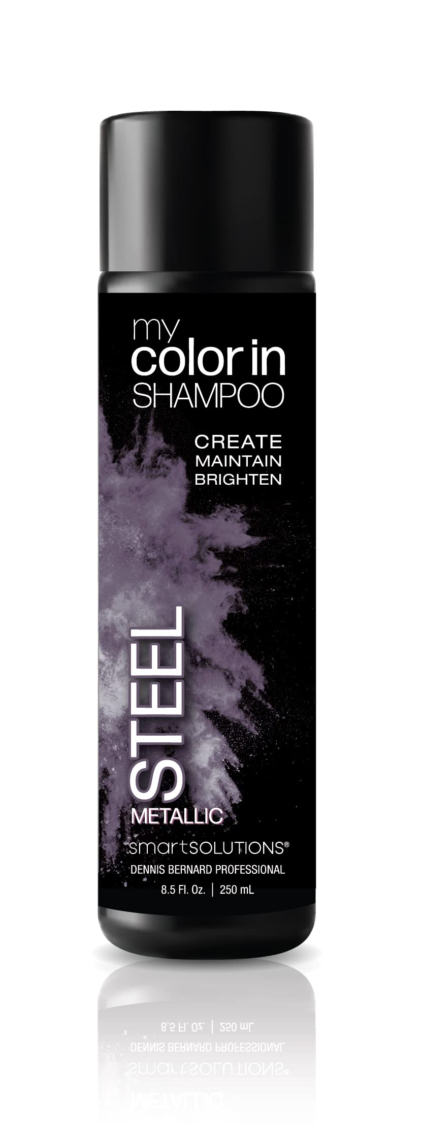 SMART SOLUTIONS My Color In Metallic Steel bottle highlights vibrant pigment deposit for daily color.