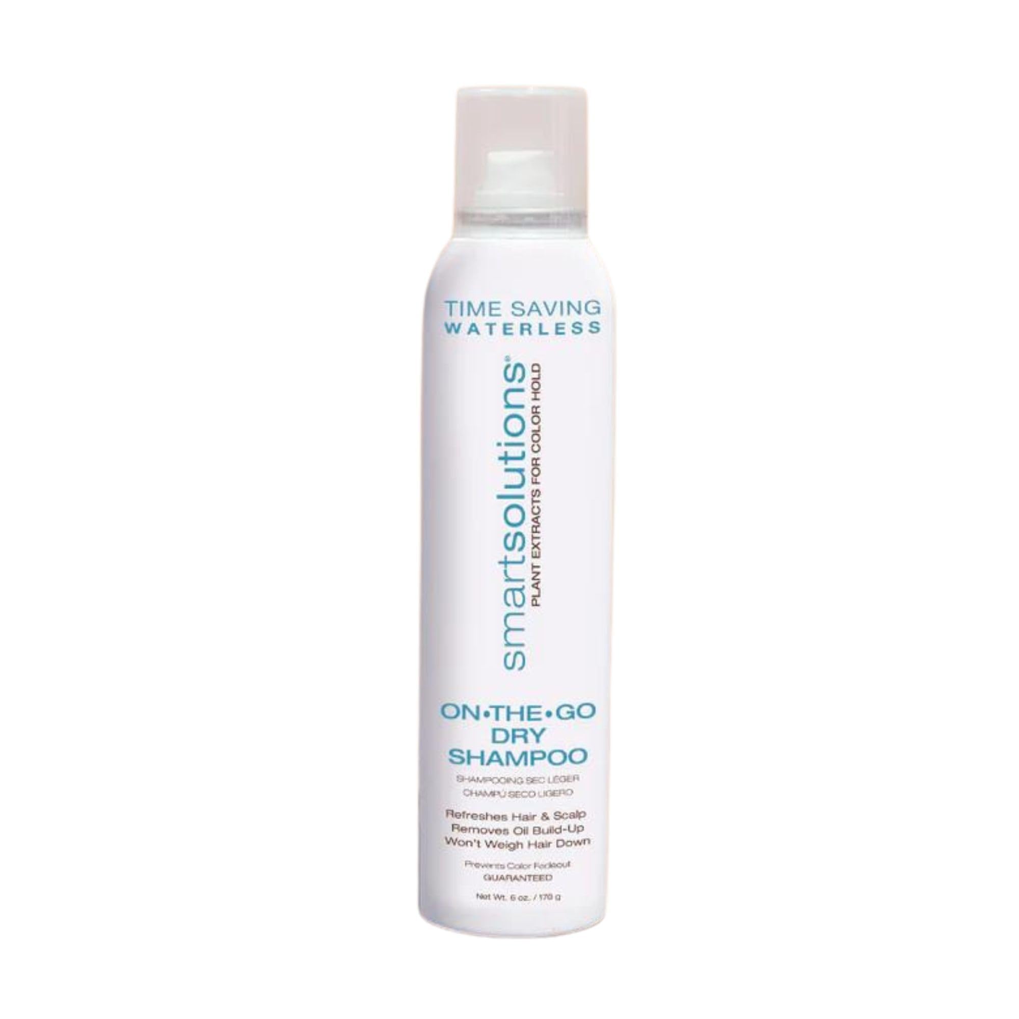 SMART SOLUTIONS On-The-Go Dry Shampoo bottle front for quick refresh between washes
