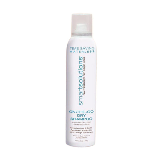 SMART SOLUTIONS On-The-Go Dry Shampoo bottle front for quick refresh between washes