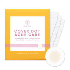 SMARTMED Cover Dot Acne Care patch on skin, nearly invisible for daytime use