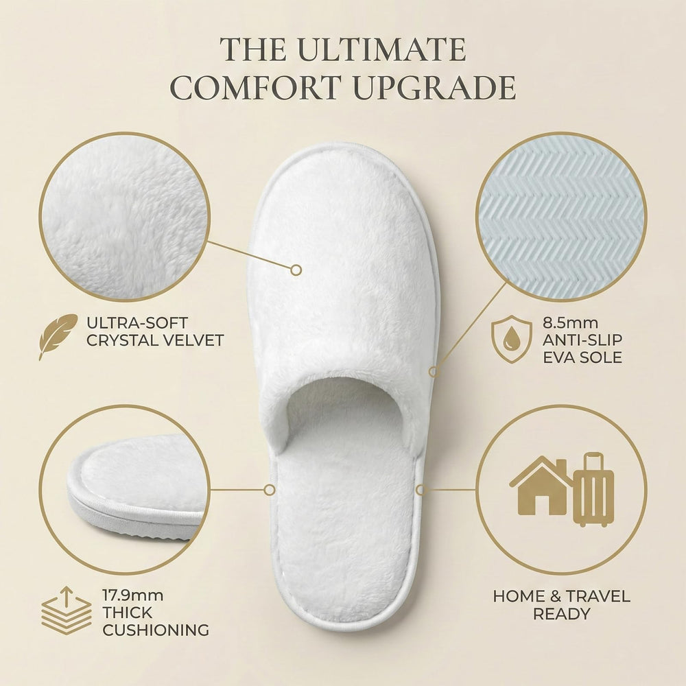 SMDZME crystal velvet upper slippers, luxurious and breathable