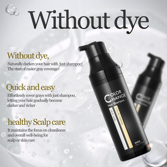 SMIB ColorChange Shampoo label close-up highlighting hypoallergenic formula for sensitive scalps.