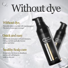SMIB ColorChange Shampoo label close-up highlighting hypoallergenic formula for sensitive scalps.