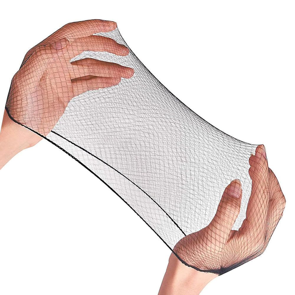 Smilco hair net bulk pack shows discreet black mesh for containment.
